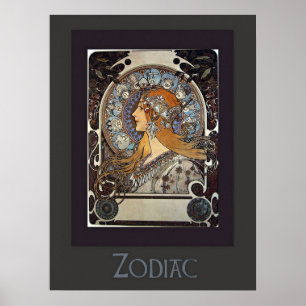 Zodiac Woman by Alphonse Mucha – Vintage Art Poster