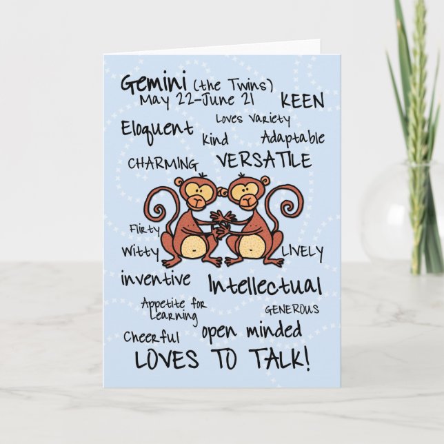 zodiac word cards - gemini (Front)