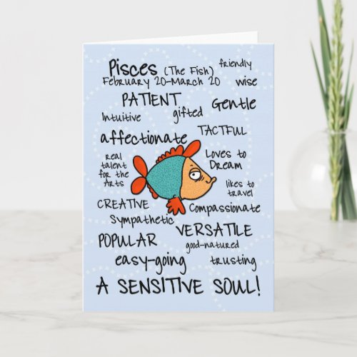 zodiac word cards _ pisces