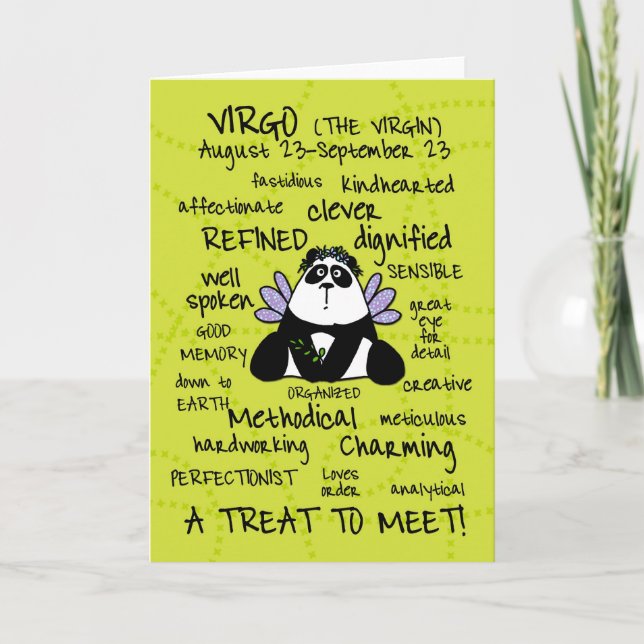 zodiac word cards - virgo (Front)