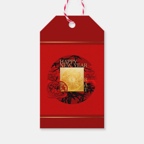 Zodiac Yin Yang Bamboo Chinese Rat Year 2020 GT Gift Tags