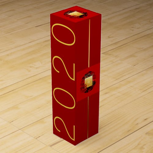 Zodiac Yin Yang Bamboo Chinese Rat Year 2020 Wine Wine Box