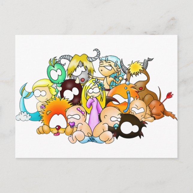 ZodiaK babes Postcard (Front)