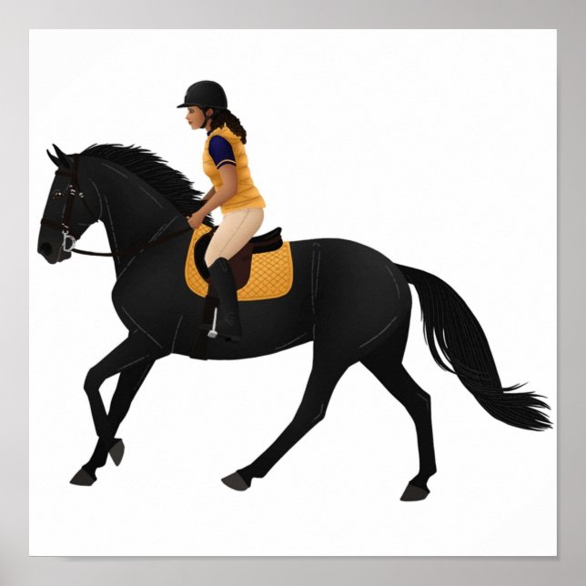 Zoe and Raven from Free Rein  Equine Rampaige Poster (Front)