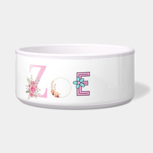 Zoe _ cats and dogs peronalised bowl