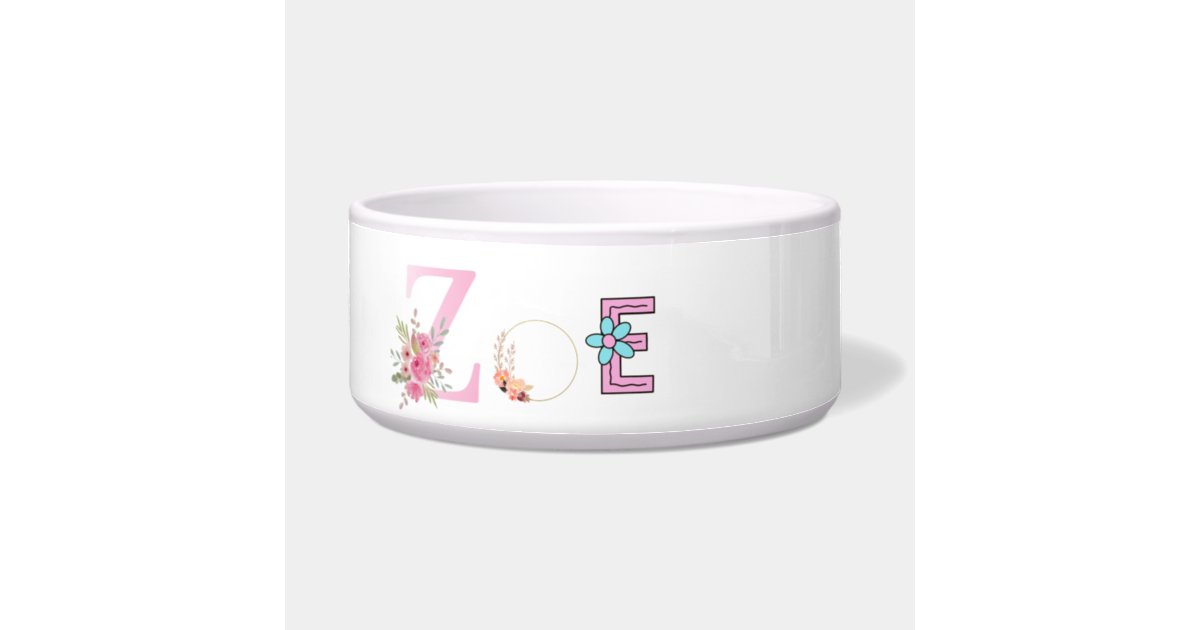 Dog bowls - ZOE: Flowers - Bowls for Dogs and Cats - Pets and Bowls