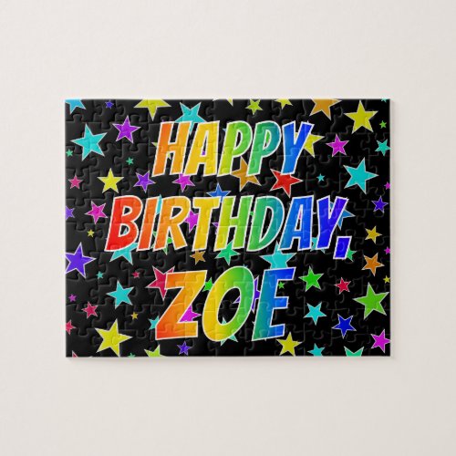 ZOE First Name Fun HAPPY BIRTHDAY Jigsaw Puzzle