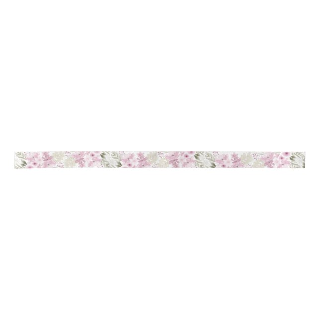 Zoe Floral Satin Ribbon (Front)