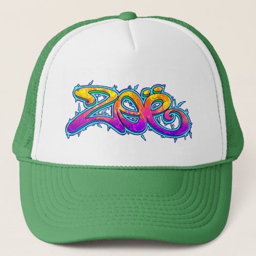 ZOE Graffiti Name Trucker Hat