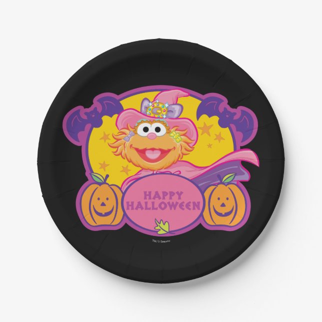 Zoe | Happy Halloween Paper Plates (Front)