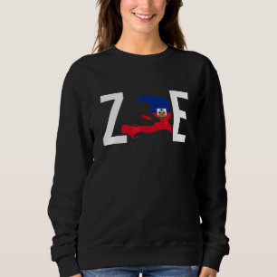 Zoe Life Lips Haitian Pride Perfect Haiti Flag Day Sweatshirt