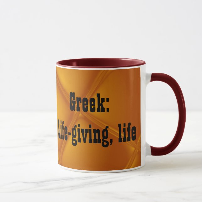 Zoe Meaning and Name Origin Mug (Right)