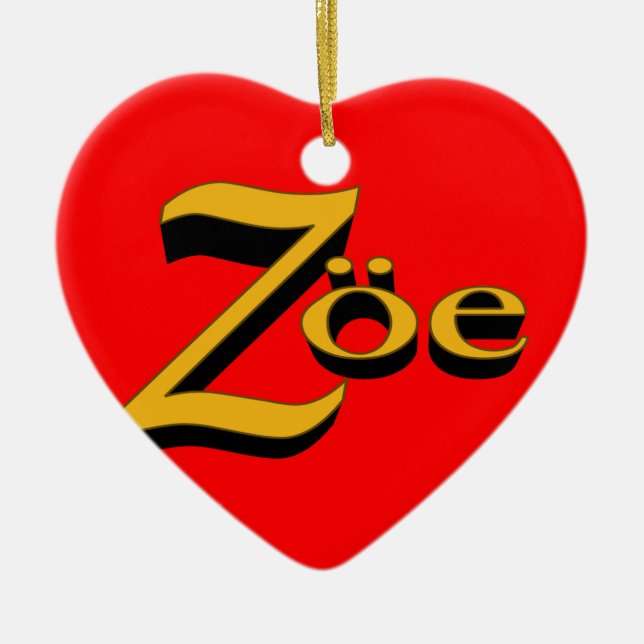 Zoe Ornament (Front)
