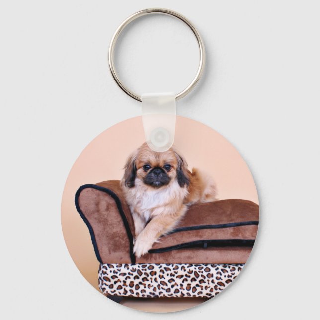 Zoe - Pekingese Keychain (Front)
