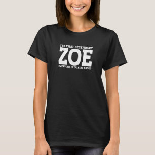 Zoe Personal Name Women Girl Funny Zoe Premium T-Shirt