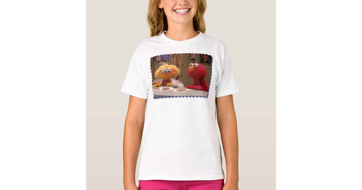 Wauw riem Beroemdheid Zoe, Rocco, & Elmo T-Shirt | Zazzle