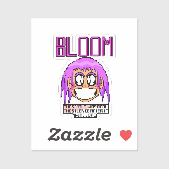 Zoe’s Smile — Handcrafted Pixel Art of Emotion Sticker (Sheet)