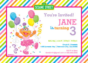 sesame street birthday invitations zazzle