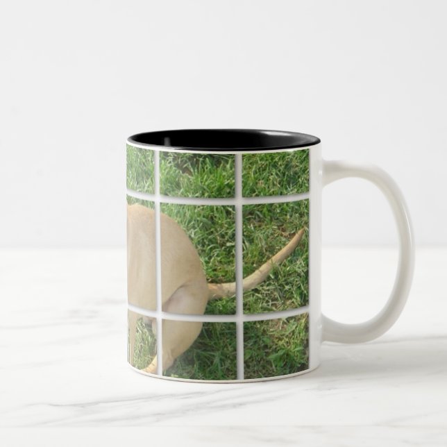 Zoe tiled photo Two-Tone coffee mug (Right)