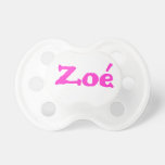 Zoe White Tetin Pacifier at Zazzle