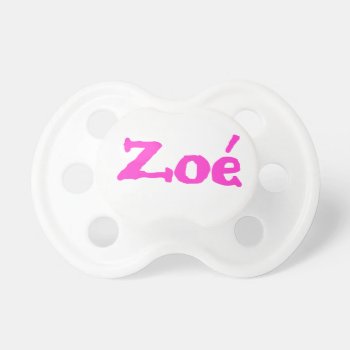 Zoe White Tetin Pacifier by LABOUTIQUEJMJ at Zazzle