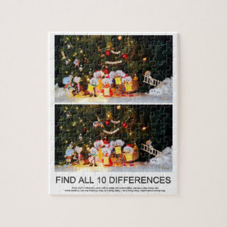 Zoekplaatje van 10 verschillen van de Kerstfubby's Jigsaw Puzzle