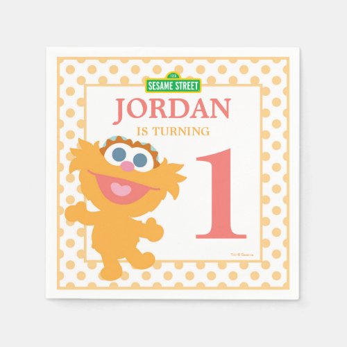 Zoey Baby Birthday Paper Napkins