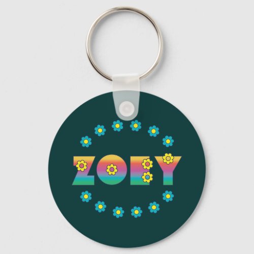 Zoey Flores Rainbow Keychain