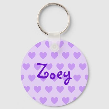 Zoey In Purple Keychain by purplestuff at Zazzle