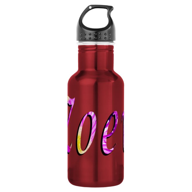 Zoey, Name, Logo, Water Bottle (Front)