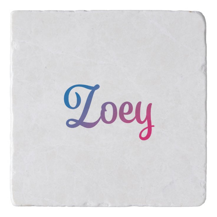 Zoey Stylish Cursive Trivet Zazzle
