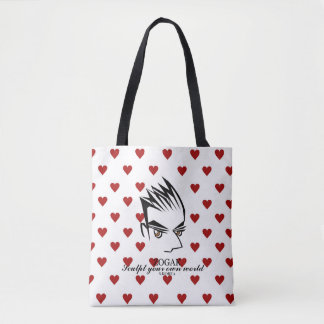 Zogak hearts print tote bag