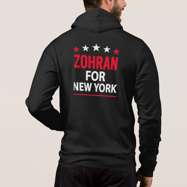 Zohran for New York – Bold Political Support Hoodie (Back)