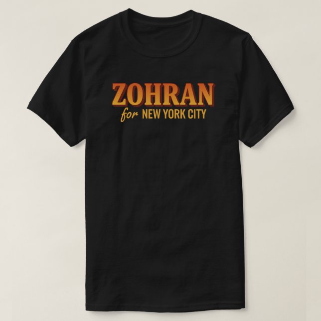 Zohran-Mamdani for new york city T-Shirt (Design Front)