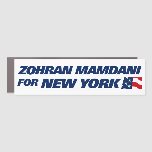 Zohran Mamdani for NYC 2025 Bumper Car Magnet (Front)