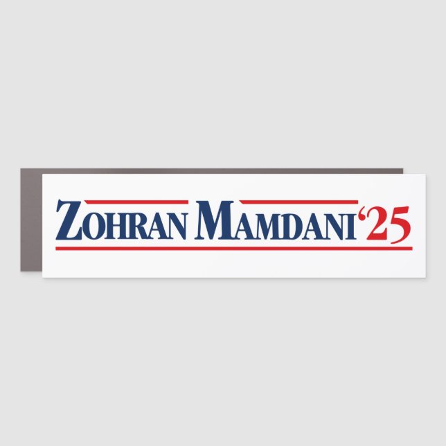 Zohran Mamdani for NYC Mayor 2025 Bumper Car Magnet (Front)