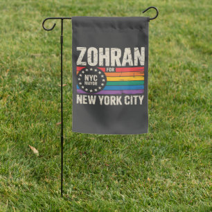 Zohran Mamdani For NYC Mayor LGBTQ Democrat Garden Flag