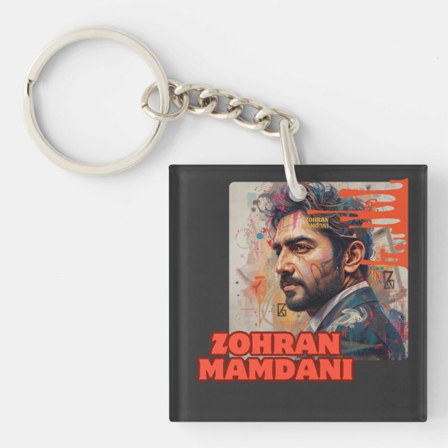 Zohran Mamdani Keychain (Front)