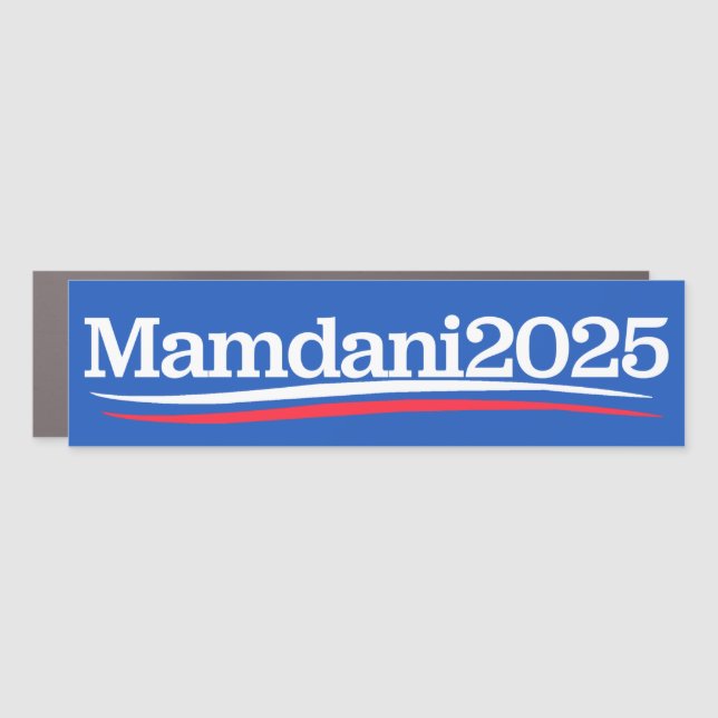 Zohran Mamdani Mayor NYC 2025 Bumper Car Magnet (Front)