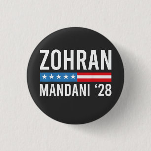 Zohran Mamdani NYC Mayor Candidate USA Flag Button