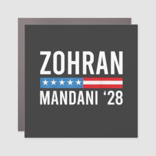 Zohran Mamdani NYC Mayor Candidate USA Flag Car Magnet