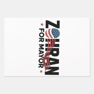 Zohran Mamdani NYC Mayor Candidate USA Wrapping Paper Sheets