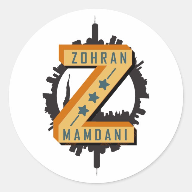 Zohran Mamdani | Voice of Change from New York Classic Round Sticker (Front)