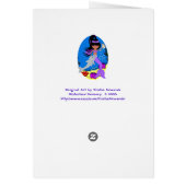 Zola the Mermaid and Dolphin Card (Back)