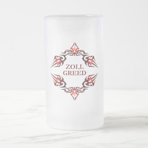 Zoll Greed Beer Glass Frosted Glass Beer Mug