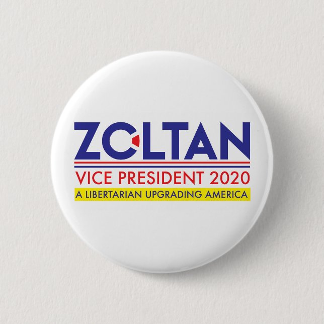 Zoltan Istvan VP 2020 Button (Front)
