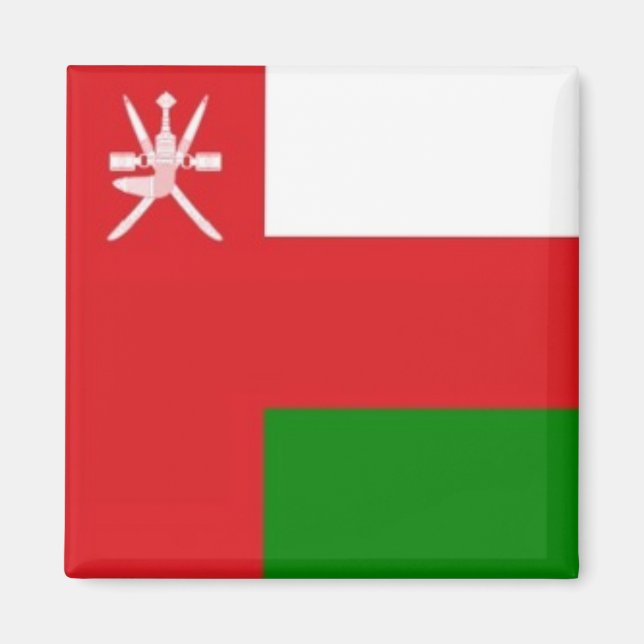 zOM001  Omani FLAG of Oman, Fridge Magnet (Front)