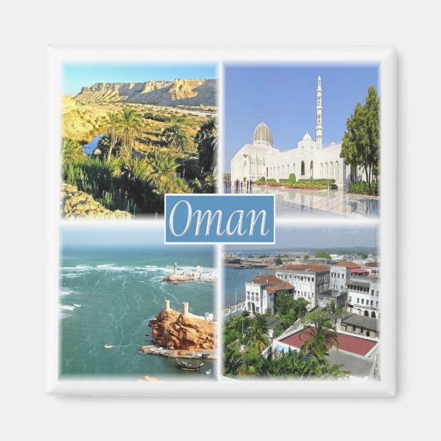 zOM005 OMAN collage, Asia, Fridge Magnet (Front)