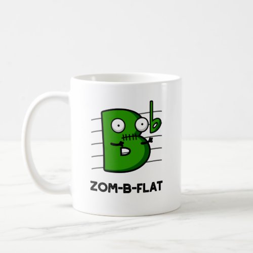 Zom_B_Flat Funny Halloween Zombie Music Pun Coffee Mug