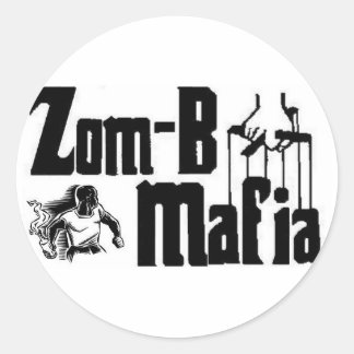 zom-b mafia classic round sticker